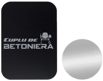 Set 2x Placuta Metalica Pentru Suport Auto Magnetic Cu Adeziv Cuplu de betoniera P-B9 