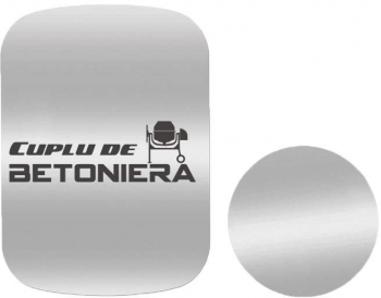 Set 2x Placuta Metalica Pentru Suport Auto Magnetic Cu Adeziv Cuplu de betoniera P-S9 
