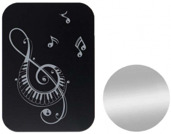 Set 2x Placuta Metalica Pentru Suport Auto Magnetic Cu Adeziv Music Notes P-B15 