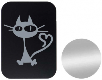 Set 2x Placuta Metalica Pentru Suport Auto Magnetic Cu Adeziv Pisica P-B21 
