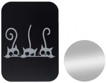 Set 2x Placuta Metalica Pentru Suport Auto Magnetic Cu Adeziv Pisici P-B11 