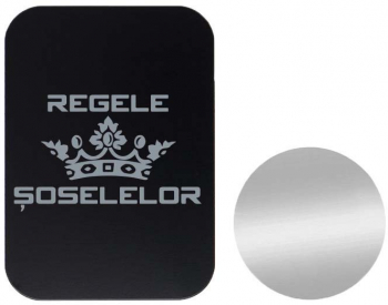 Set 2x Placuta Metalica Pentru Suport Auto Magnetic Cu Adeziv Regele Soseselor P-B23 