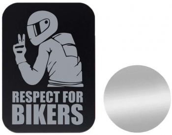Set 2x Placuta Metalica Pentru Suport Auto Magnetic Cu Adeziv Respect For Bikers P-B10 