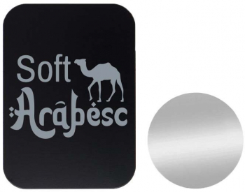 Set 2x Placuta Metalica Pentru Suport Auto Magnetic Cu Adeziv Soft Arabesc P-B22 