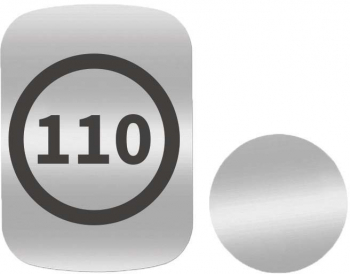 Set 2x Placuta Metalica Pentru Suport Auto Magnetic Cu Adeziv Speed Limit 110Km/h P-S49 