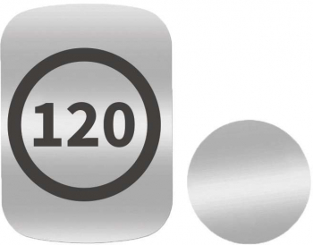 Set 2x Placuta Metalica Pentru Suport Auto Magnetic Cu Adeziv Speed Limit 120Km/h P-S50 