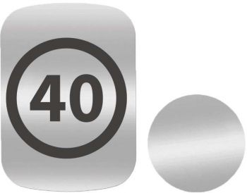 Set 2x Placuta Metalica Pentru Suport Auto Magnetic Cu Adeziv Speed Limit 40Km/h P-S42 