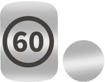 Set 2x Placuta Metalica Pentru Suport Auto Magnetic Cu Adeziv Speed Limit 60Km/h P-S44 