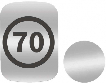 Set 2x Placuta Metalica Pentru Suport Auto Magnetic Cu Adeziv Speed Limit 70Km/h P-S45 