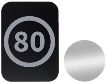 Set 2x Placuta Metalica Pentru Suport Auto Magnetic Cu Adeziv Speed Limit 80Km/h P-B46 