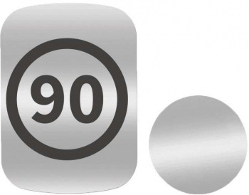 Set 2x Placuta Metalica Pentru Suport Auto Magnetic Cu Adeziv Speed Limit 90Km/h P-S47 