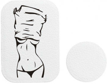 Set 2x Placuta Metalica Pentru Suport Auto Magnetic Cu Adeziv Suprafata piele sintetica Sexy Girl P-PW35 