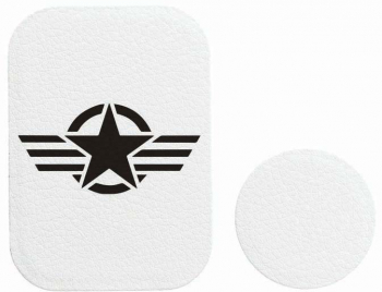Set 2x Placuta Metalica Pentru Suport Auto Magnetic Cu Adeziv Suprafata piele sintetica U.S. Army Stea P-PW4 