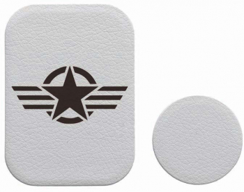 Set 2x Placuta Metalica Pentru Suport Auto Magnetic Cu Adeziv Suprafata piele sintetica U.S. Army Stea P-PS4