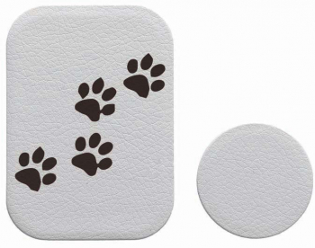 Set 2x Placuta Metalica Pentru Suport Auto Magnetic Cu Adeziv Suprafata piele sintetica Urme De Labute Animal P-PS3 