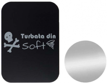 Set 2x Placuta Metalica Pentru Suport Auto Magnetic Cu Adeziv Turbata din soft P-B27 