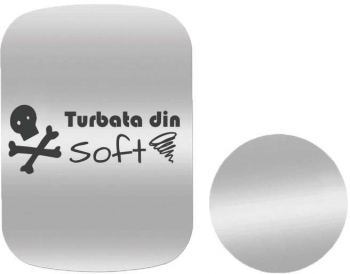 Set 2x Placuta Metalica Pentru Suport Auto Magnetic Cu Adeziv Turbata din soft P-S27 