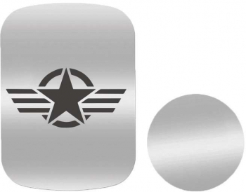 Set 2x Placuta Metalica Pentru Suport Auto Magnetic Cu Adeziv U.S. Army Stea P-S4