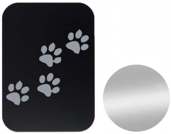 Set 2x Placuta Metalica Pentru Suport Auto Magnetic Cu Adeziv Urme De Labute Animal P-B3 