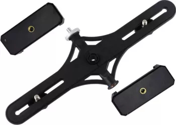 Suport Puluz Dual pentru Telefon cu surub 3/4 - Fixare Selfie Stick sau Trepied 
