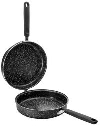 Tigaie dubla Ibili-Natura aluminiu 24x9.5 cm negru/argintiu 