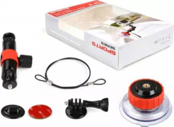Ventuza Auto cu Suport si Prindere de Siguranta - Gopro Hero Black 5 6 7 8 9 10 Osmo Action Xioami Insta360 