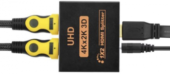 Adaptor digital multiport 4k HDMI 1input x 2 output compatibil cu display-uri 3D Negru BBL1476 