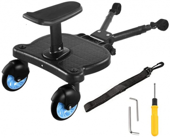 Adaptor remorca carucior al doilea copil greutate maxima 25 kg 2 roti albastru 2 moduri utilizare Teox