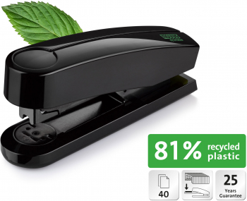 Capsator Novus B4 re+new 40 coli capse 24/6 26/6 24/8 negru 81 pp reciclat 