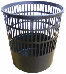 Cos pentru birou Tami 16 l perforat negru 