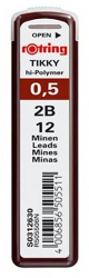Mine creion mecanic Rotring 0.5 mm 2B 12 bucati/cutie 