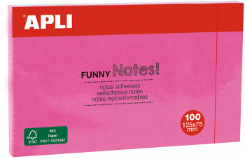 Notite adezive Apli 125 x 75 mm magenta 100 file/set 