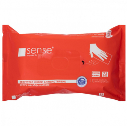 Servetele umede dezinfectante pentru suprafete Sense 72 bucati/pachet