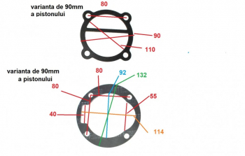 Set garnituri cilindru compresor 90mm 2090 B-ACS2090 