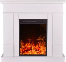 Semineu Electric Rodos White si Miriam - Art Flame - 1000 x 300 x 1034 mm - 1500W - Display manual - Telecomanda 
