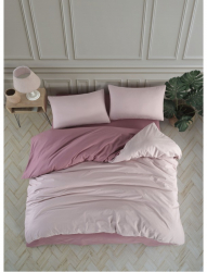 Lenjerie pat dublu Duo Rose Studio Casa 100 Bumbac ranforce Cearceaf pilota 200 x 200 cm Cearceaf pat 220 x 240 cm 2 fete de perna 50 x 