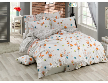 Lenjerie pat dublu Summer Sole Studio Casa 100 Bumbac ranforce Cearceaf pilota 200 x 200 cm Cearceaf pat 220 x 240 cm 2 fete de perna 5 