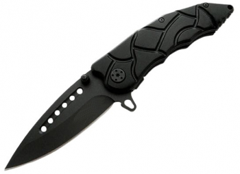 Briceag de vanatoare IdeallStore® Jurassic Blade otel inoxidabil 20 cm negru husa inclusa 