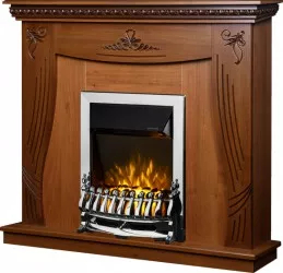 Semineu Electric Napoli Maro si Galileo Silver - Art Flame - 1035 x 300 x 1100 mm - 2000W - Termostat - Telecomanda 
