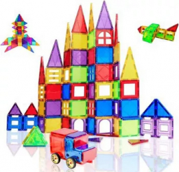 Set constuctie magnetic 106 piese joc educativ si creativ varsta 3+ ProCart 