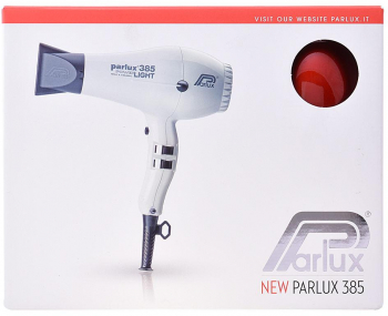 Uscator profesional de par Parlux 385 Powerlight Tehnologie cu Ioni si Invelis Ceramic 2150W Zgomot redus 4 setari temperatura Rosu 