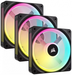 Ventilator Corsair iCUE Link QX120 RGB 120mm Starter Kit Black Three Fan Pack CO-9051002-WW 
