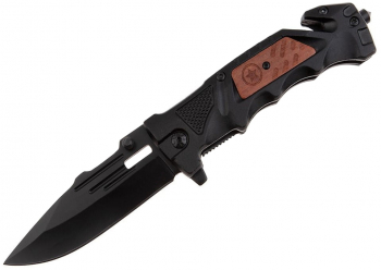 Briceag de vanatoare IdeallStore® True Blade otel inoxidabil 23 cm negru 