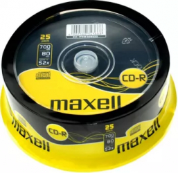 Set 25 CD-R Inscriptibil Maxell cu Suport Capacitate 700 Mb Viteza 52x-GP343668 
