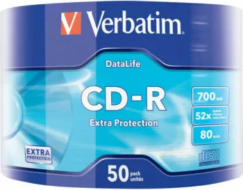 Set 50 CD-R Inscriptibil Verbatim Capacitate 700 Mb Viteza 52x-GP437871 