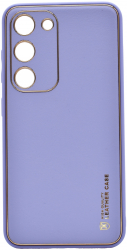 Husa eleganta din piele ecologica pentru Samsung Galaxy A32 5G cu accente aurii Lila 