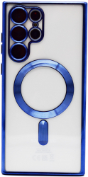Husa Luxury tip MagSafe compatibila cu Samsung Galaxy S23 Plus Full protection Margini colorate Albastru inchis 