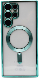 Husa Luxury tip MagSafe compatibila cu Samsung Galaxy S23 Plus Full protection Margini colorate Albastru deschis 