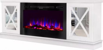 Semineu Electric Sorento si Adeli - Art Flame - 685 x 300 x 1820 mm - 1950W - Flacara Multicolara - Telecomanda 