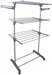 Uscator de rufe vertical pliabil cu 3 nivele gri 164 x 57 x 80 cm Vivo WCA30